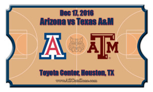 Arizona Wildcats vs Texas A&M Aggies Basketball Tickets