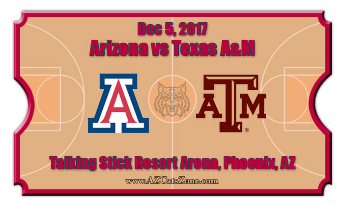 Arizona Wildcats vs. Texas A&M Aggies Basketball Tickets