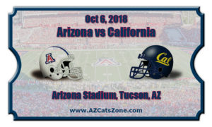 Arizona Wildcats vs California Golden Bears Football Tickets