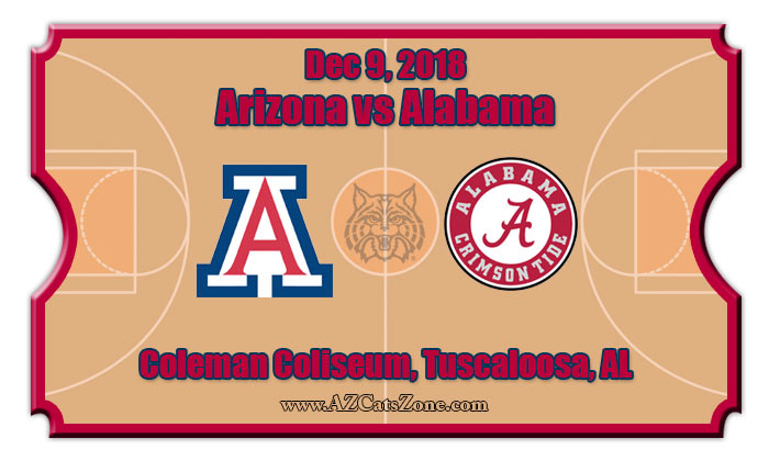 Alabama Crimson Tide vs Arizona Wildcats Basketball Tickets | 12/09/18