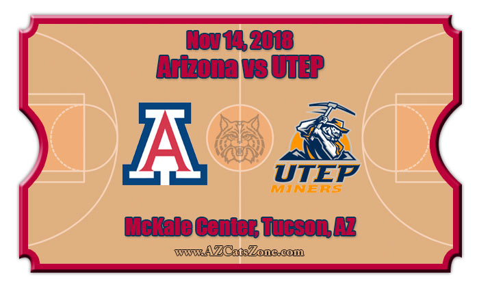 Arizona Wildcats vs UTEP Miners Basketball Tickets | 11/14/18