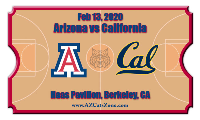 Arizona Wildcats vs California Golden Bears Basketball Tickets