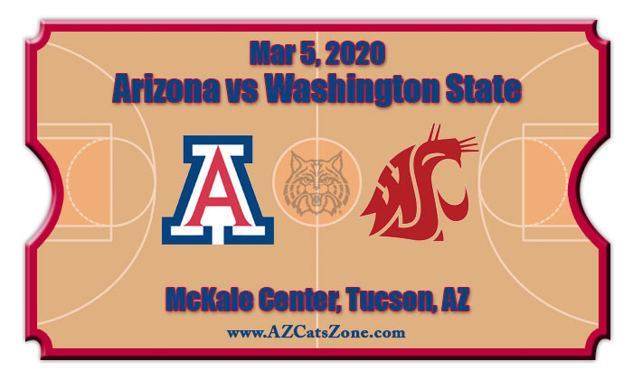 Arizona Wildcats vs Washington State Cougars Basketball Tickets