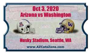 Arizona Wildcats vs Washington Huskies Football Tickets