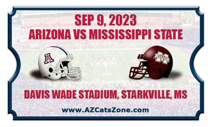 2023 Arizona Wildcats vs Mississippi State Bulldogs Football Tickets