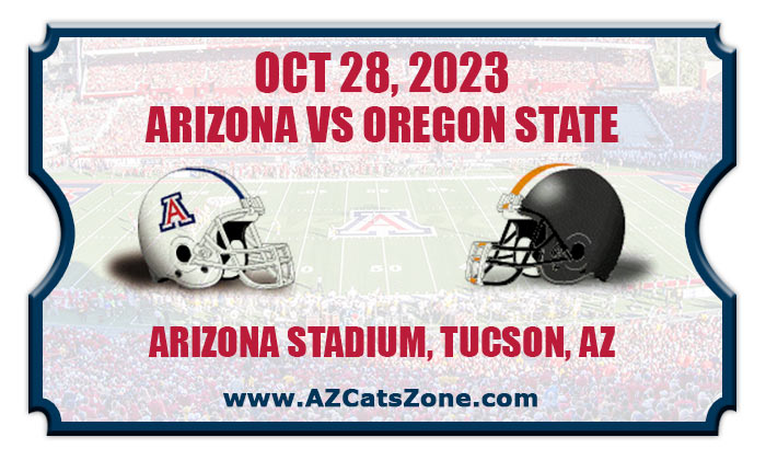 2023 Arizona Wildcats vs Oregon State Beavers Football Tickets