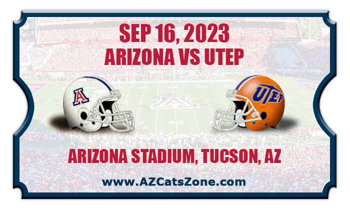 Arizona Wildcats Vs Utep Miners Football Tickets 09 16 23