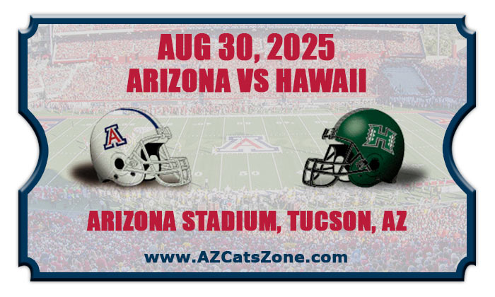 2025 Arizona Wildcats vs Hawaii Rainbow Warriors Football Tickets